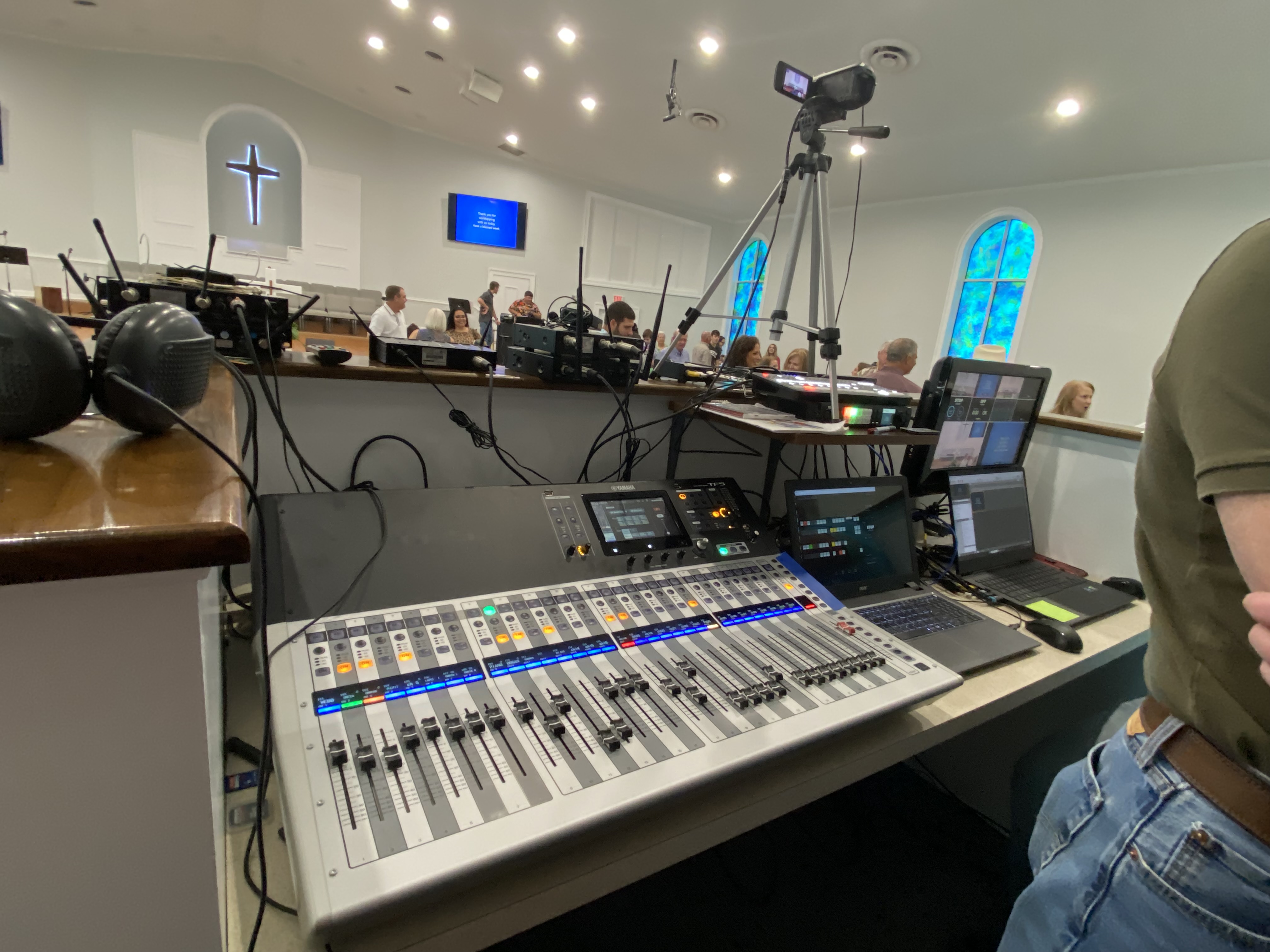 Live sound equipment setup