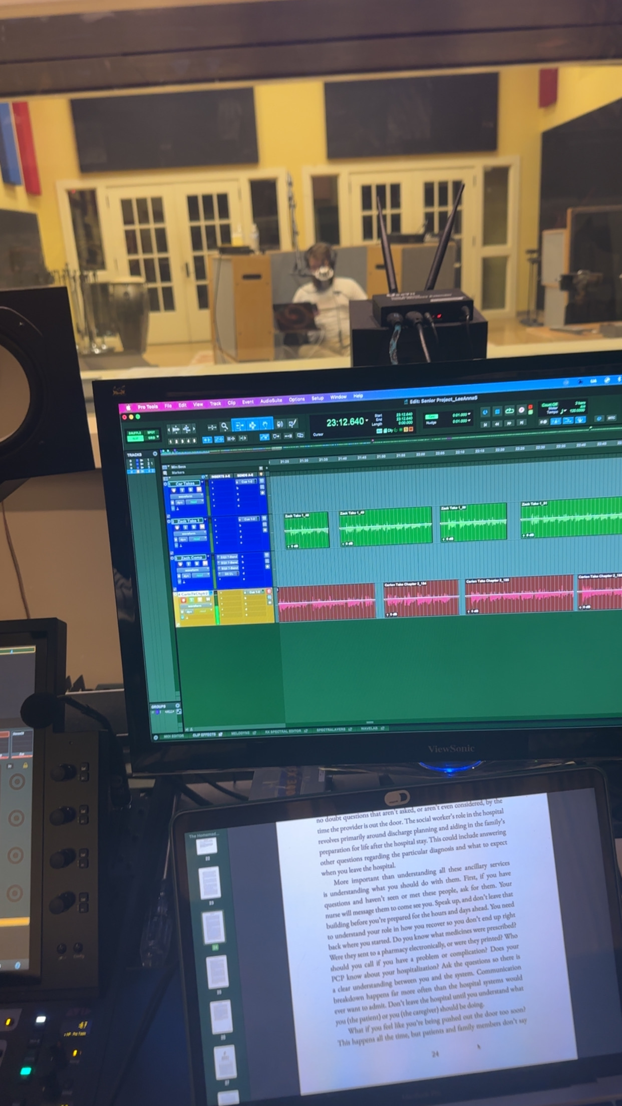 Audiobook recording session at DMI